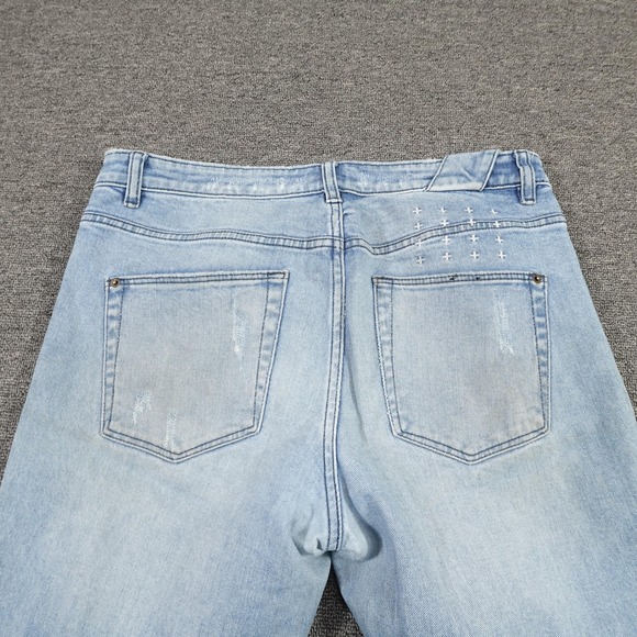 Ksubi Chitch Jean Philly Blue Jeans Mens 33x32 Light Wash Distressed Denim - Picture 11 of 16